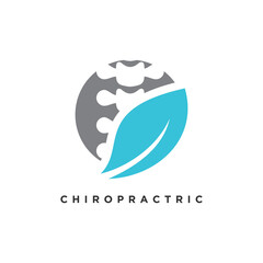 Chiropractic icon vector with modern element concept logo design Premium Vector