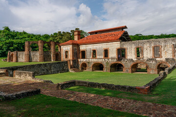 Fototapeta na wymiar Dominican Republic. Ruins of a sugar factory.
