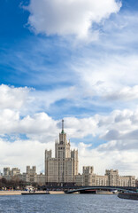 Fototapeta na wymiar Skyscraper on Kotelnicheskaya embankment. Moscow. Russia.