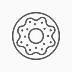 donut icon, .doughnut vector, dessert illustration