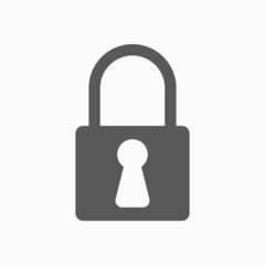 padlock icon, lock vector, key illustration