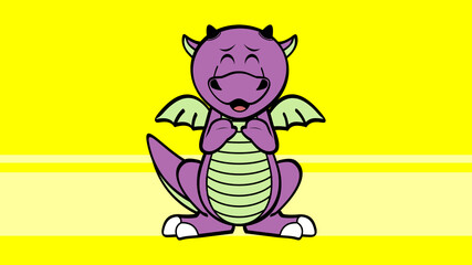 cute dragon cartoon poster background illustration in vector format