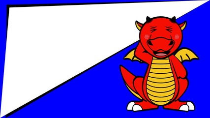 cute dragon cartoon poster background illustration in vector format