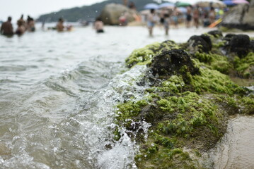 water flowing into the water