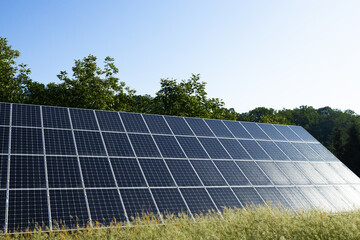solar panels photovoltaics in solar farm