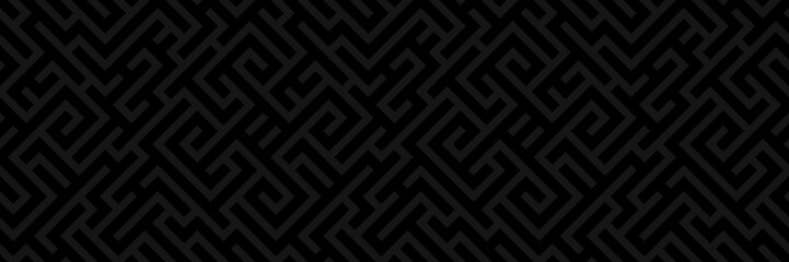 Widescreen seamless background. Maze backdrop. Labyrinth illustration.