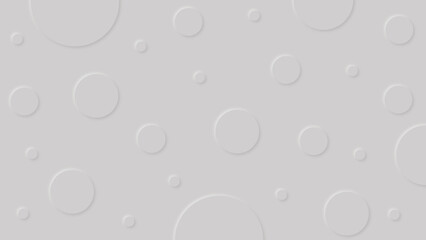 Geometric circles white vector background.