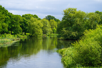 Fototapeta na wymiar Lake in rural England during Spring