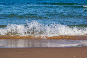 Sea in sunny weather. Waves
