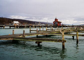 Docks at Seneca Lake, New York