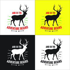 Adventure Typography design for T-shirt print, Mug design, banner, and print item. color or black and white vie