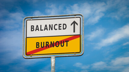 Street Sign to Balanced versus Burnout