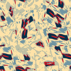  Classic marine blue red yellow seamless texture. Modern retro swim wear fashion allover print. Memphis style masculine grunge abstract background. High quality jpg swatch.
