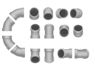 Set of pipe fitting equipment(45 elbow)