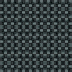 Dark black pixel mosaic abstract seamless geometric grid background texture