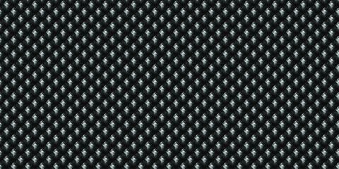 Dark black pixel mosaic abstract seamless geometric grid background texture