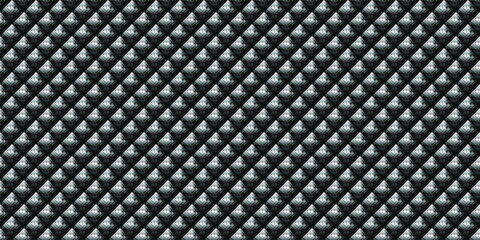 Dark black pixel mosaic abstract seamless geometric grid background texture