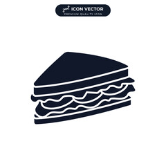 sandwich icon symbol template for graphic and web design collection logo vector illustration