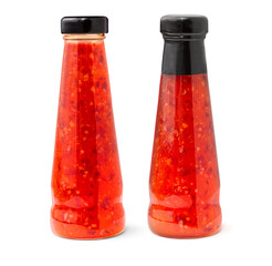 Glass bottle with BBQ sauce