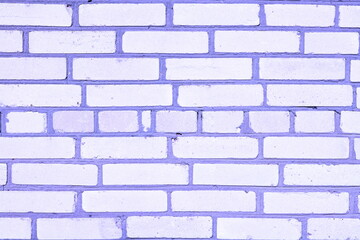 Brick wall with unusual blue bricks made of whole blue bricks and broken blue bricks for an...