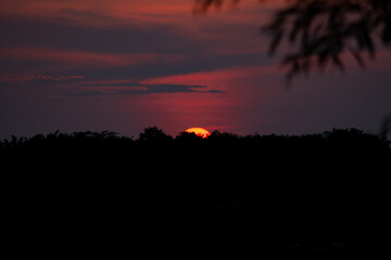 sunset in the mountains