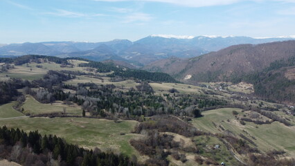 Fototapeta premium view from the top of the mountain