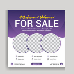 Real Estate Social Media Poster Template