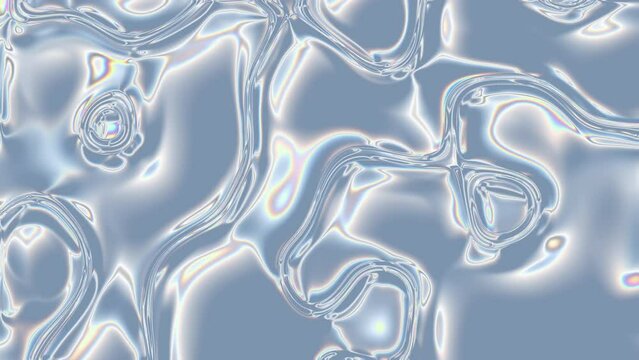 Closeup of Abstract Smooth Chromatic fluid waves background. Liquid holographic colorful texture background. Highly-textured. High quality details.