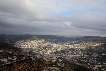Nature in Ajloun buildings and trees - Jordan