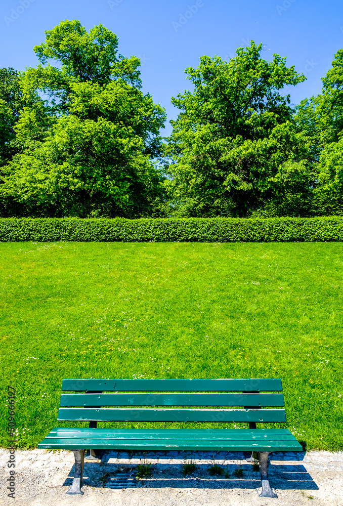 Canvas Prints bench at a park