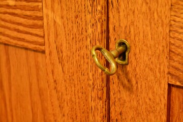 Skeleton key turned in keyhole