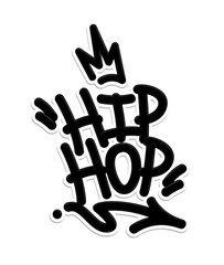 Hip Hop Tag Graffiti Style Label Lettering. Vector Illustration