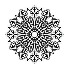 Circular pattern mandala art decoration elements