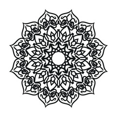 Circular pattern mandala art decoration elements