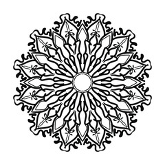 Circular pattern mandala art decoration elements