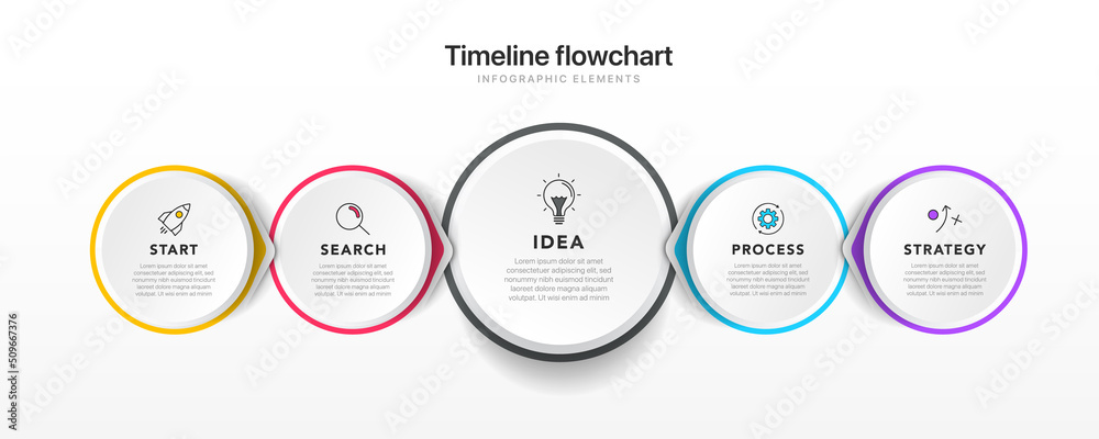 Poster timeline infographic design with 5 options or steps. infographics for business concept. can be used 
