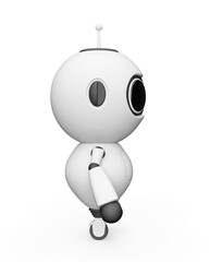 Fototapeta premium tiny robot in white background side view