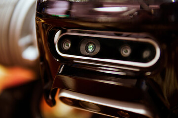 4 sensor cameras on the robot dog. Close up