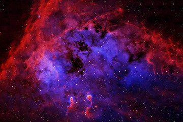 Beautiful, bright, distant space nebula. Elements of this image furnished by NASA