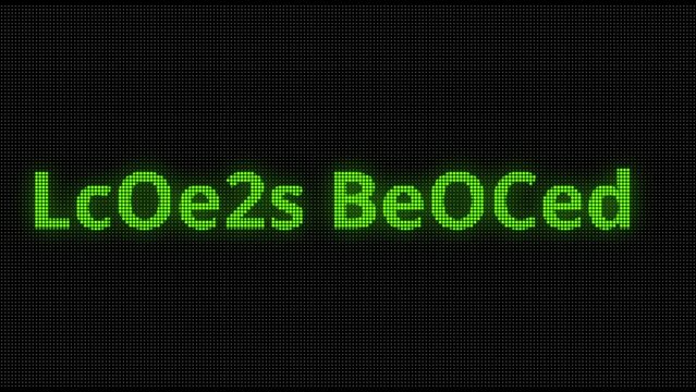 Access denied scrambled message on message on LED style