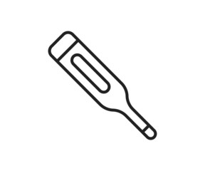 Obraz premium Electronic thermometer icon. High quality black vector illustration..
