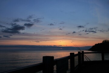 Obraz premium sunset at the pier