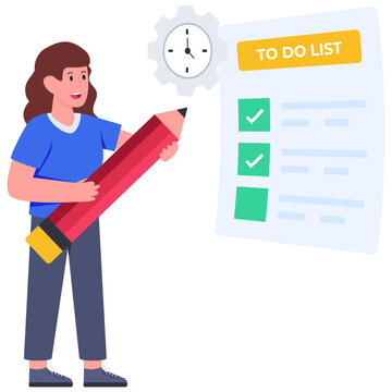 Trendy Vector Design Of Todo List 