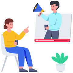 Perfect design illustration of digital marketing