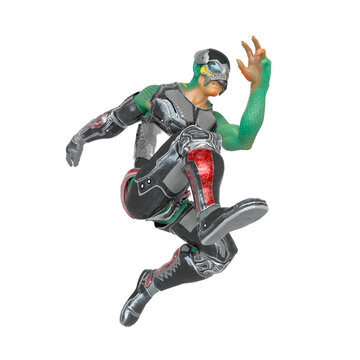 orc soldier from the deep is jumping fast