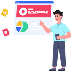 An illustration design of web video