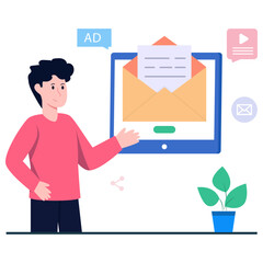 Conceptual illustration of email