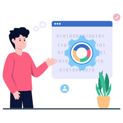 Unique design illustration of data management