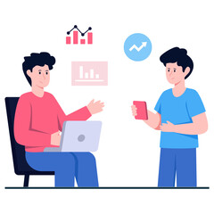 Unique design illustration of business presentation