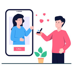 AAn icon design of romantic couple